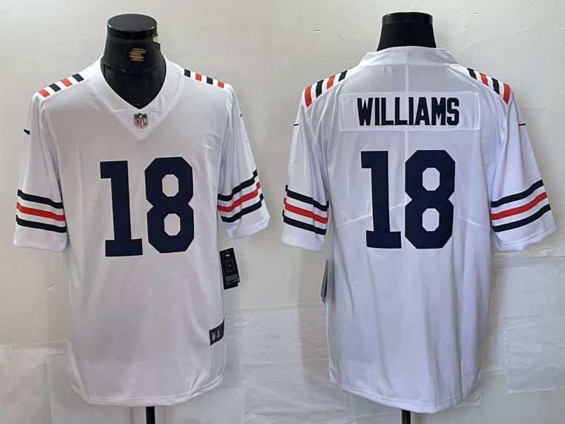 Men Chicago Bears #18 Williams White 2024 Nike Limited NFL Jersey style 1->chicago bears->NFL Jersey